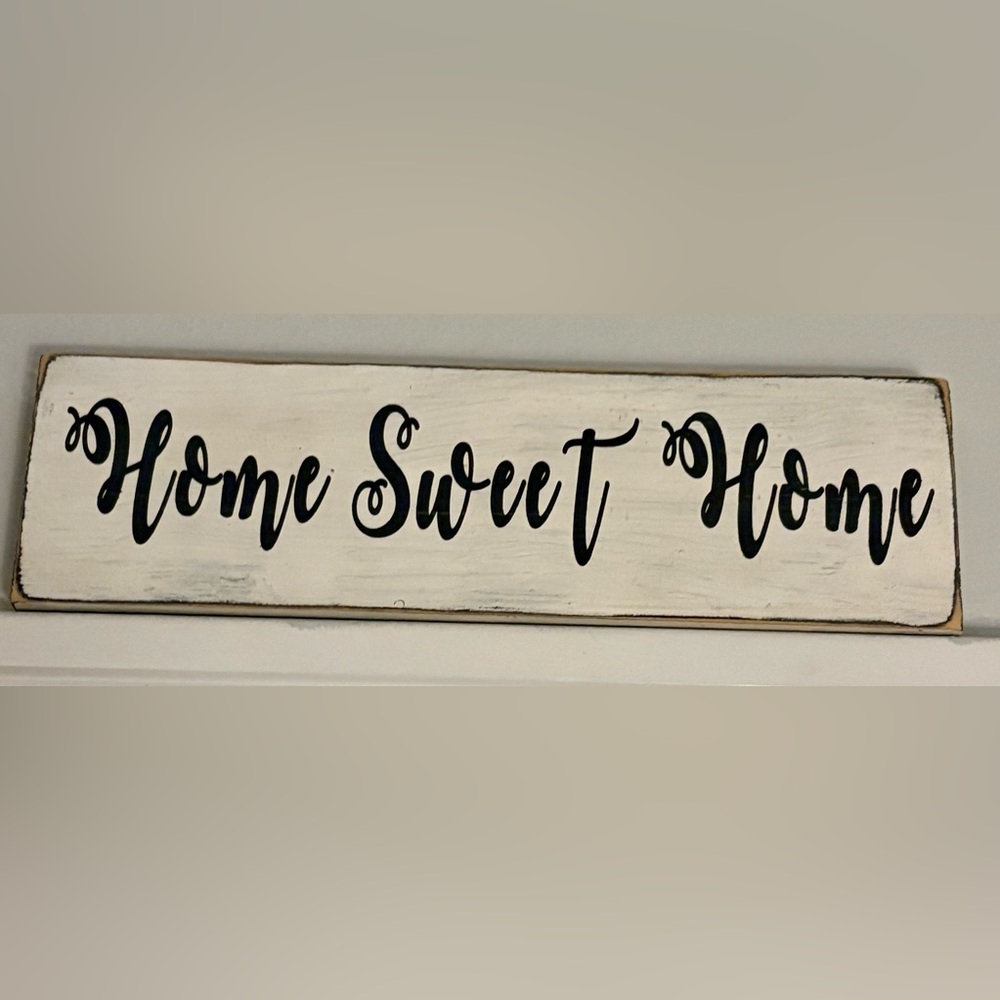 Charming Black and White Wall Decor Sign
